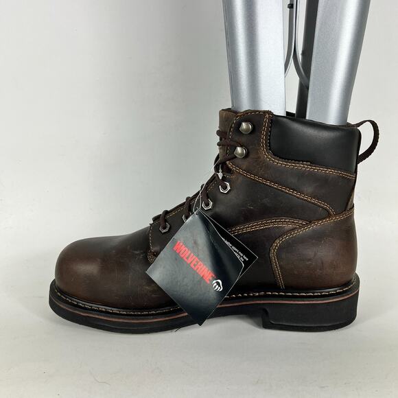 Wolverine W10080 Brek-M Work Boots Men\'s 10 Brown DuraShocks Slip Resistant main image 7